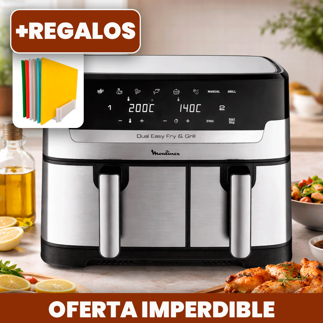 ¡Oferta Imperdible! Moulinex Easy Fry Air Fryer Saludable y Rápida + REGALO